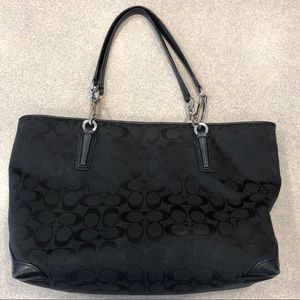 Coach Signature Print Bag - Black
